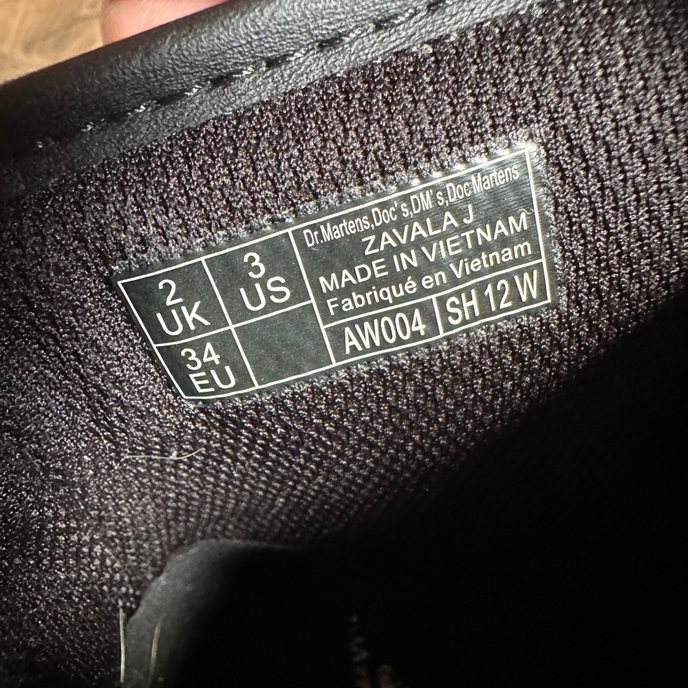 Dr. Martens 1460 Black Smooth Leather Lace Up Boots US 3 - Picture 14 of 16